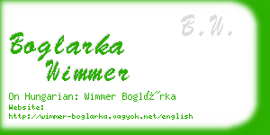 boglarka wimmer business card